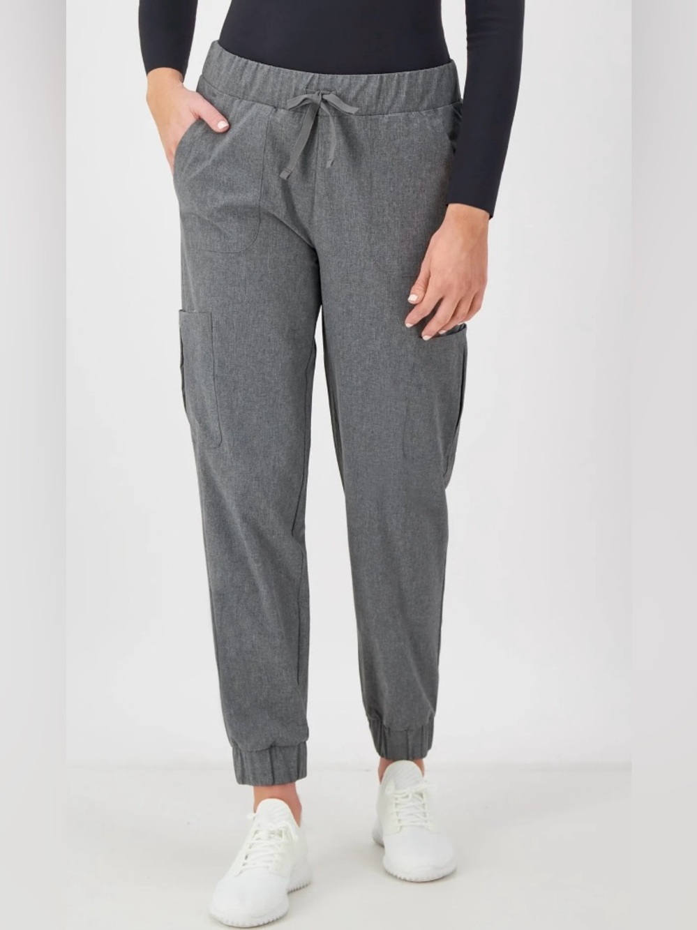 NWT Hanes Women’s Charcoal Gray Cargo Jogger Pants